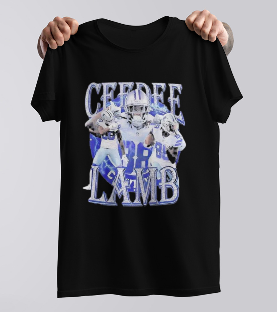 Ceedee Lamb Vintage 90s Retro Football Star Graphics T-Shirt