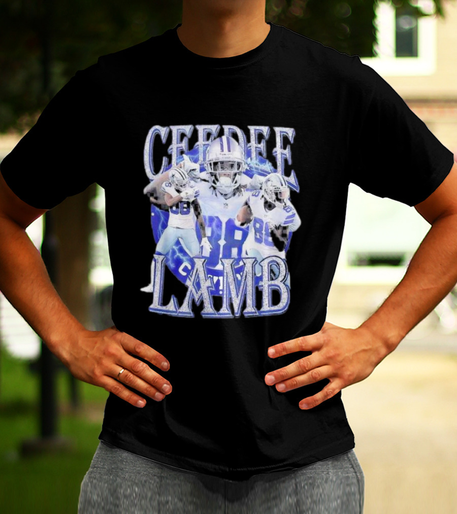 Ceedee Lamb Vintage 90s Retro Football Star Graphics T-Shirt