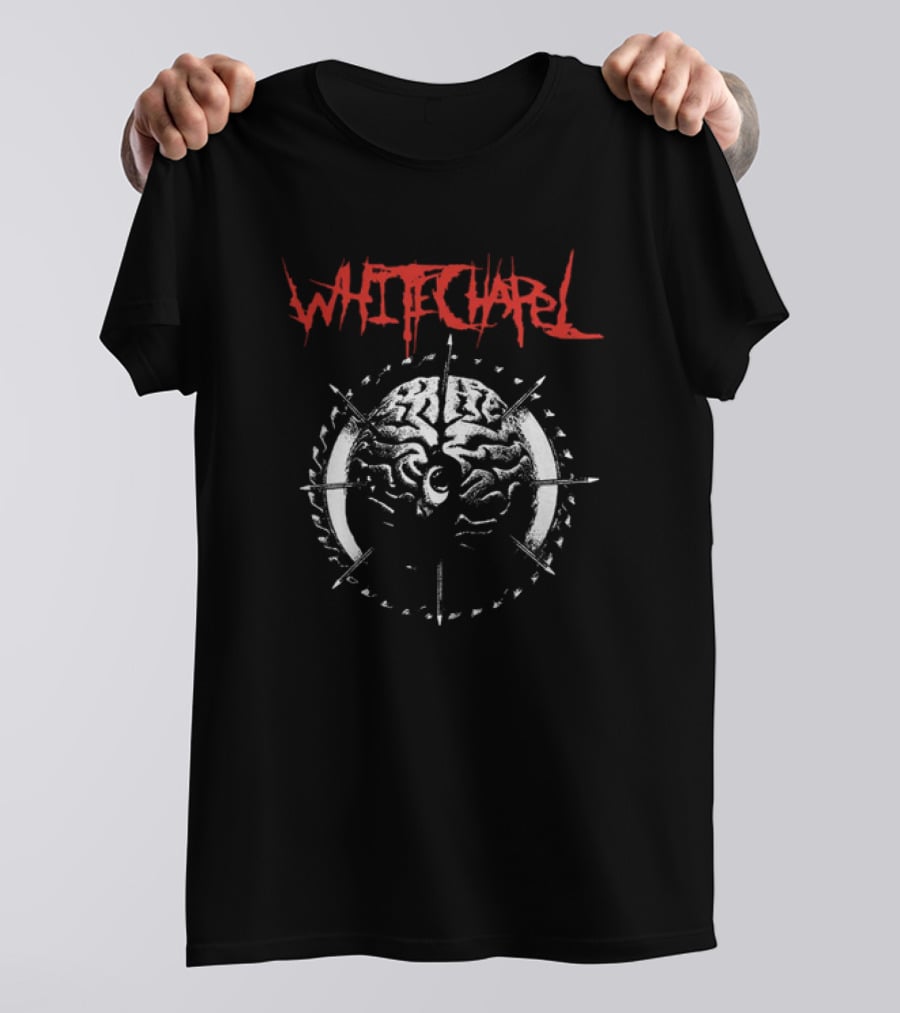 Whitechapel Brain Eye Black Wheel T-Shirt