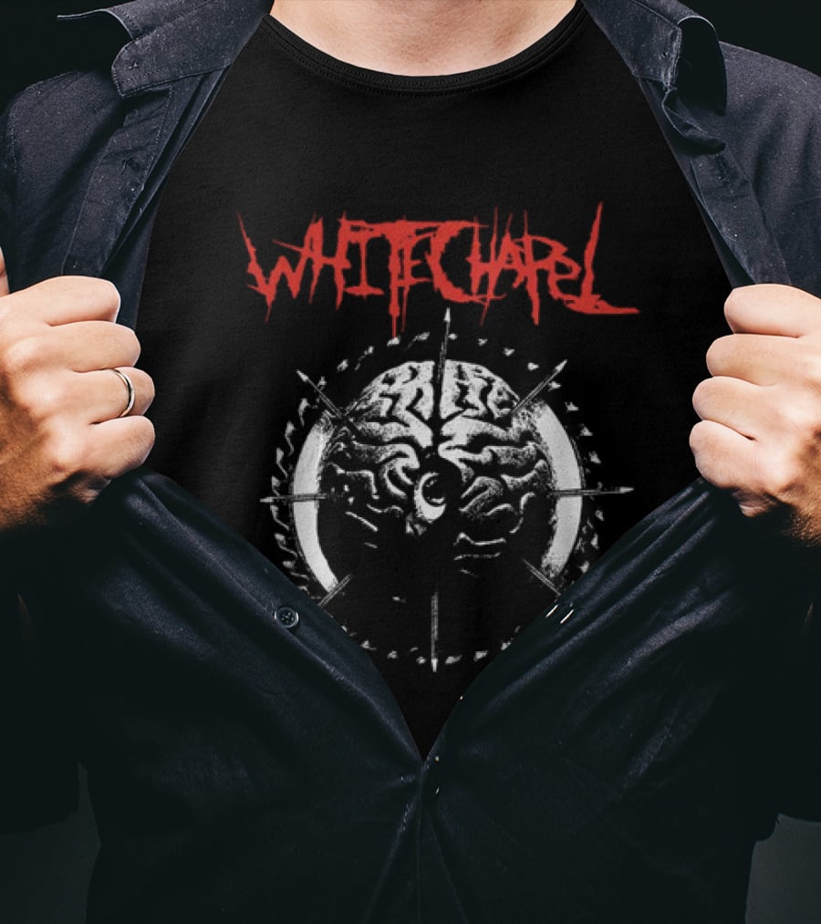 Whitechapel Brain Eye Black Wheel T-Shirt