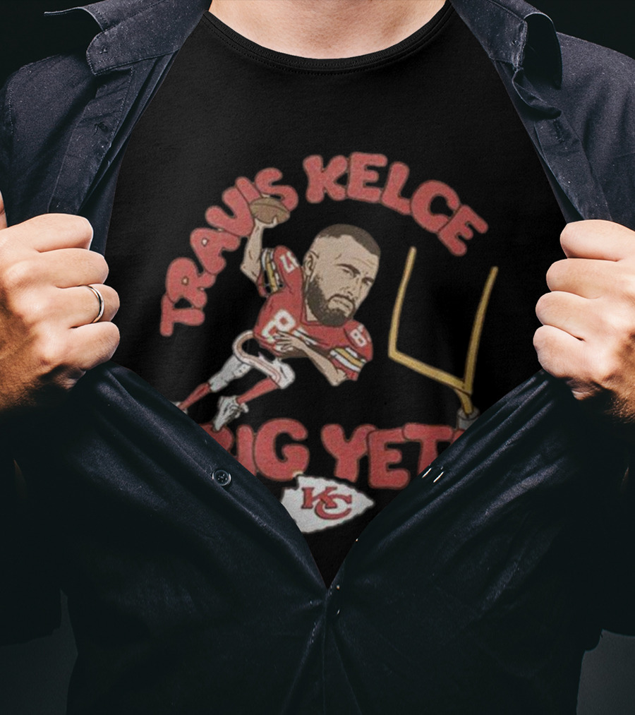 Travis Kelce Big Yeti Chiefs Football Goalpost T-Shirt
