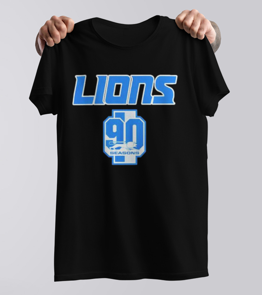 Lions 90 Seasons Celebrating Detroit Football Legacy T-Shirt
