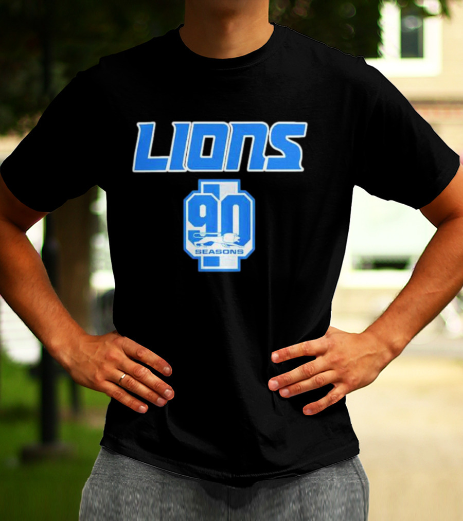 Lions 90 Seasons Celebrating Detroit Football Legacy T-Shirt