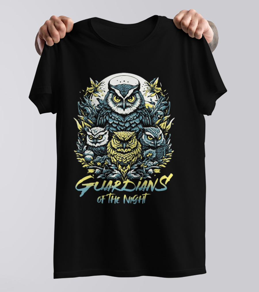 Guardians Of The Night Owl Family Moonlit Vigil T-Shirt