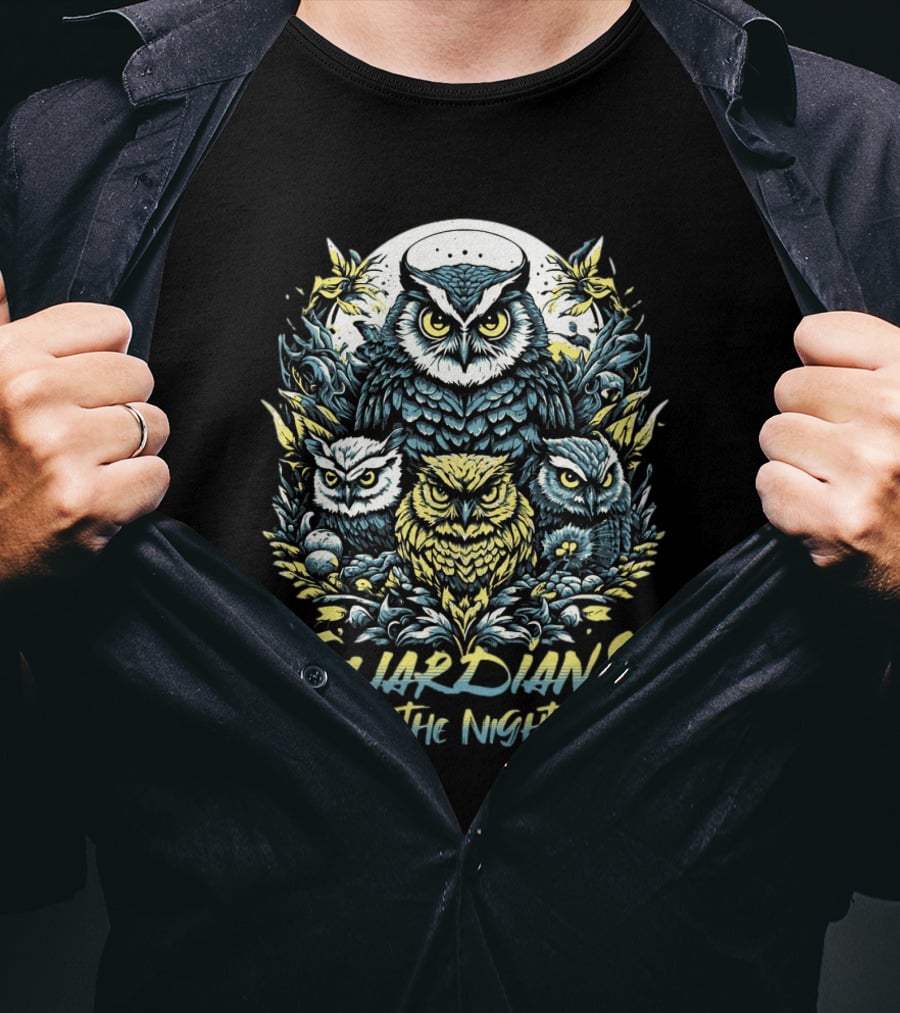Guardians Of The Night Owl Family Moonlit Vigil T-Shirt