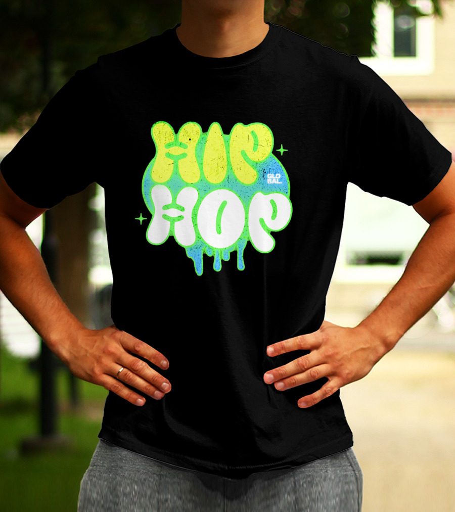 HIP HOP GLOBAL Drip Style Graffiti T-Shirt