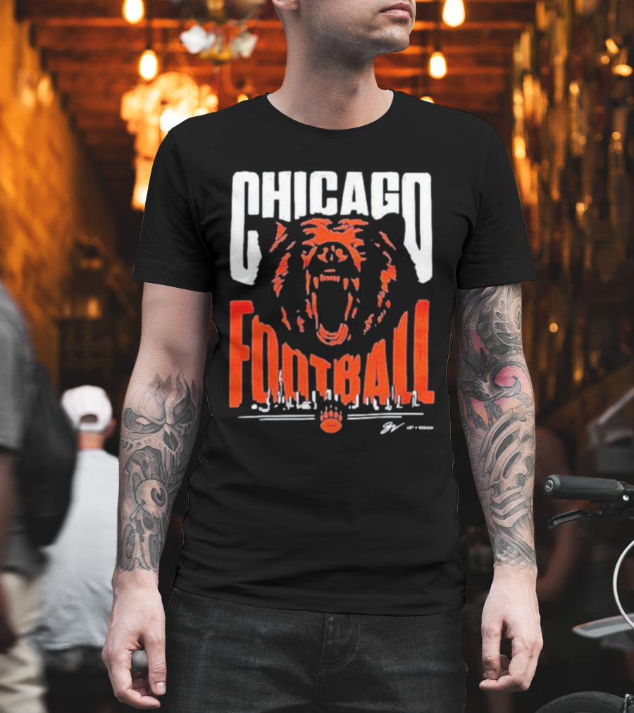 Chicago Football Bear Roar T-Shirt