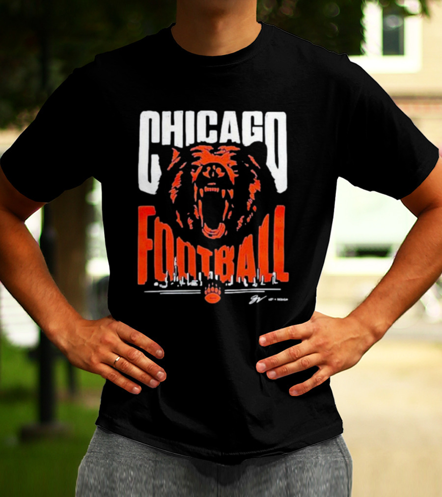 Chicago Football Bear Roar T-Shirt