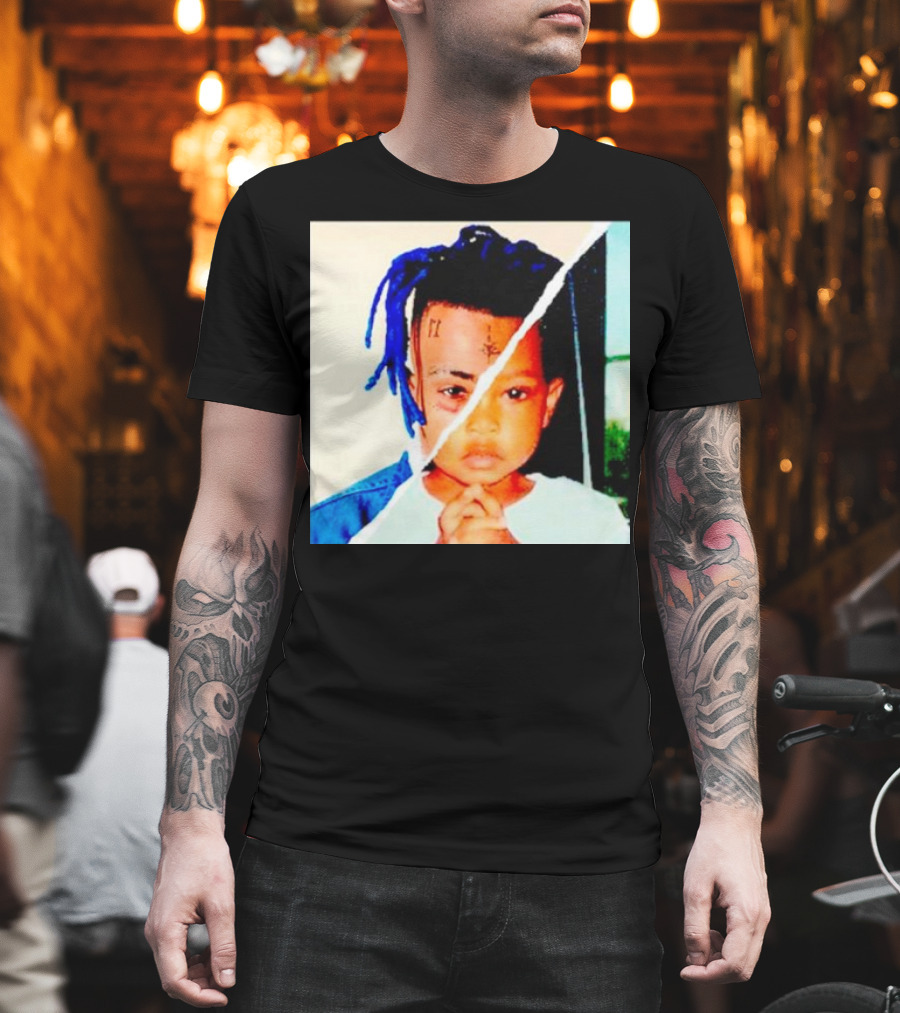 XXXTentacion Rapper Childhood And Adult Portrait Fusion T-Shirt