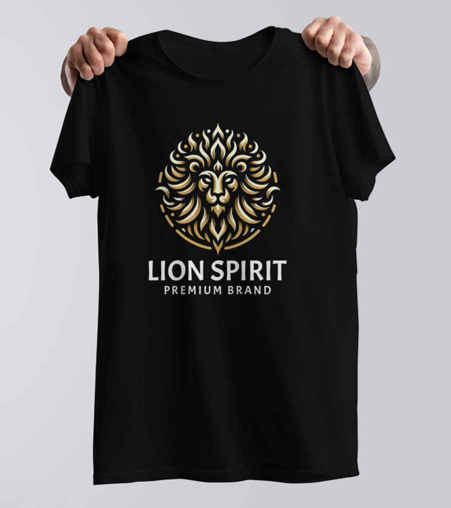 Lion Spirit Premium Brand Golden Flame T-Shirt