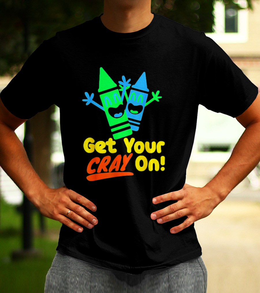 Get Your Cray On With Colorful Crayon Characters T-Shirt