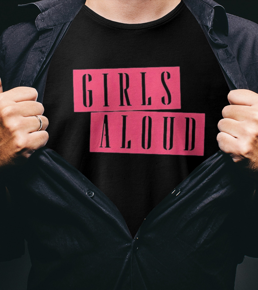 Girls Aloud Retro Stencil Block Text T-Shirt