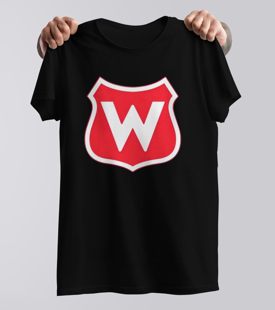 Montreal Wanderers Red White Shield Emblem With Bold W T-Shirt