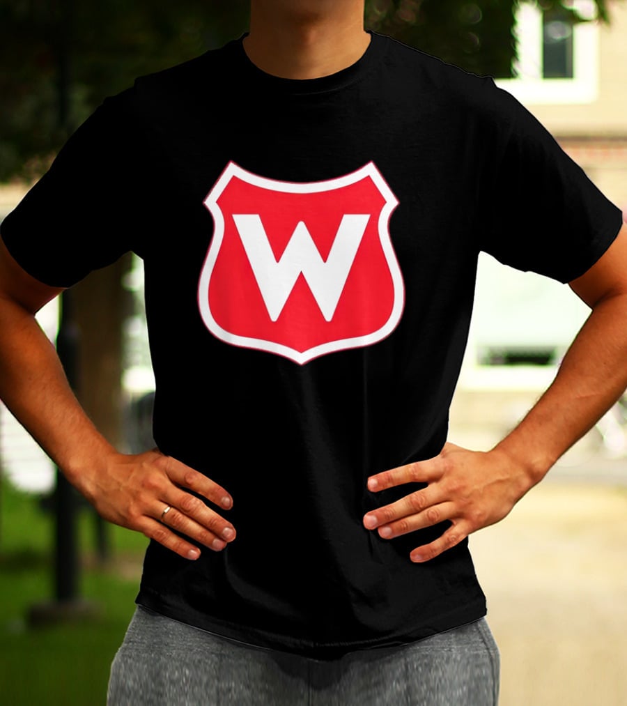 Montreal Wanderers Red White Shield Emblem With Bold W T-Shirt