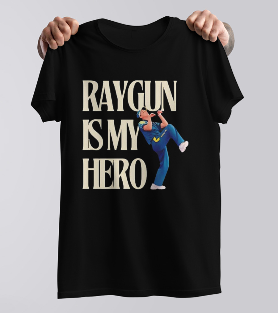 Raygun Is My Hero Pitching Pose T-Shirt