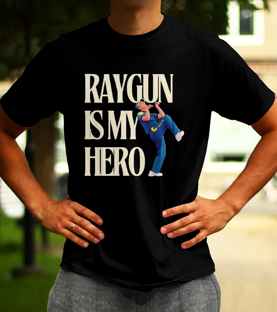 Raygun Is My Hero Pitching Pose T-Shirt