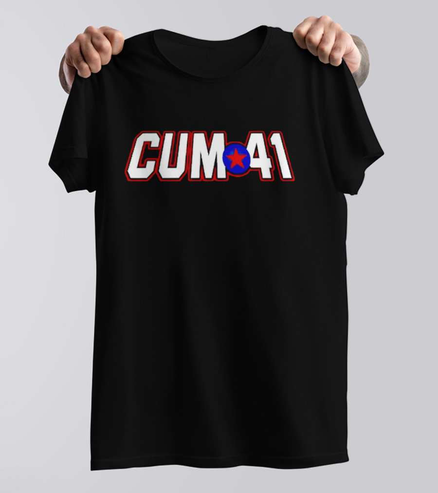Sum 41 Band-Inspired Cum 41 Design With Star Emblem T-Shirt
