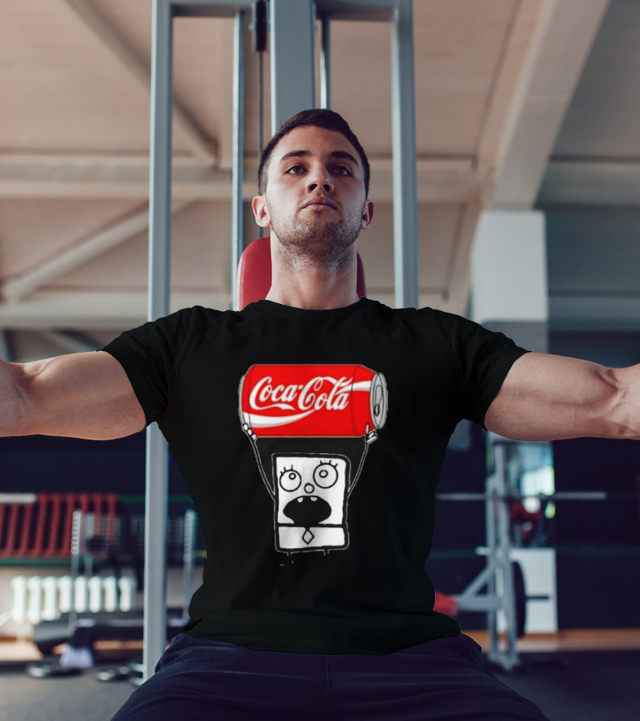 Doodlebob Holding Coca Cola Can T-Shirt