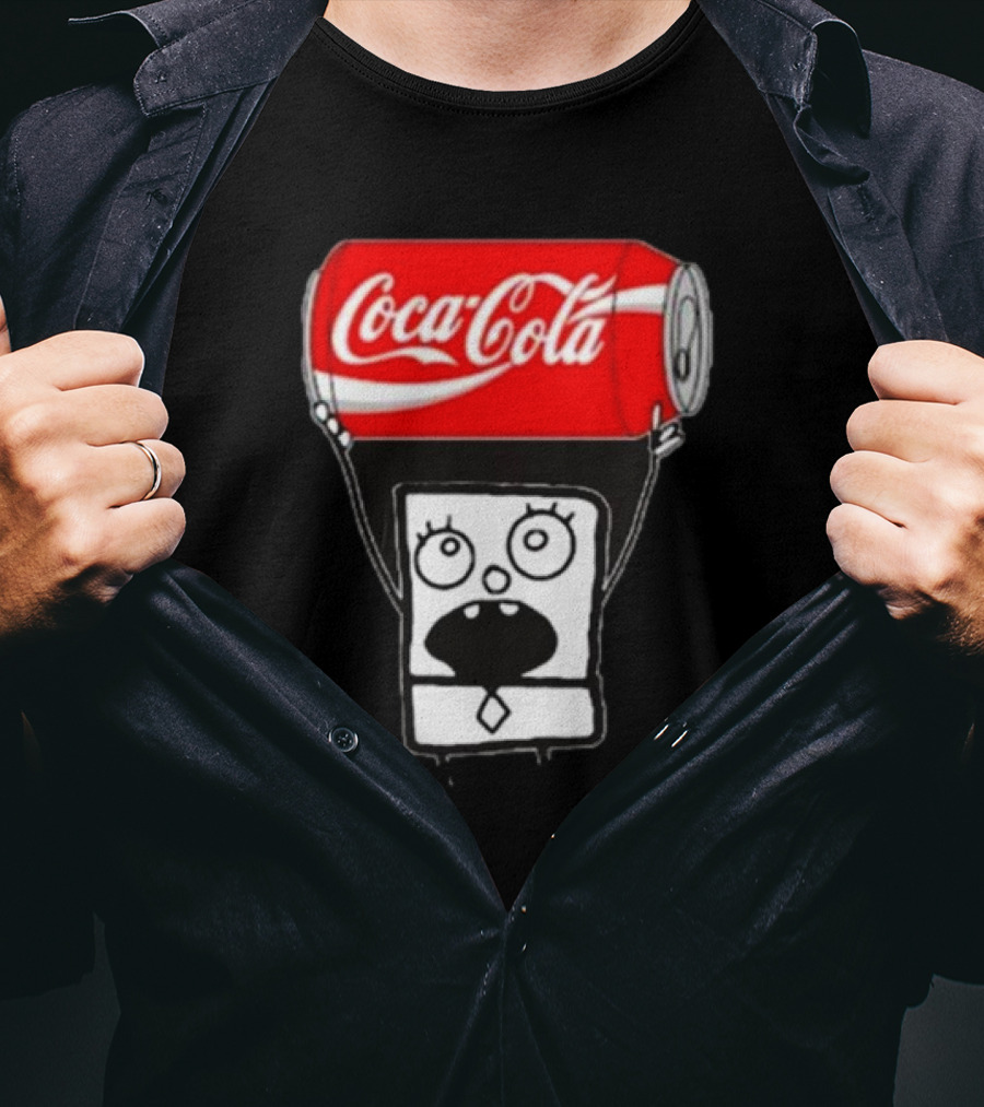 Doodlebob Holding Coca Cola Can T-Shirt