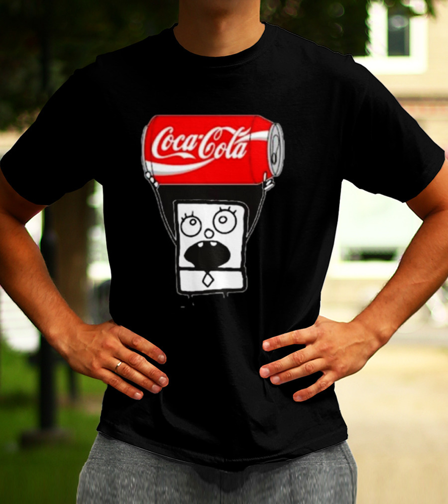 Doodlebob Holding Coca Cola Can T-Shirt