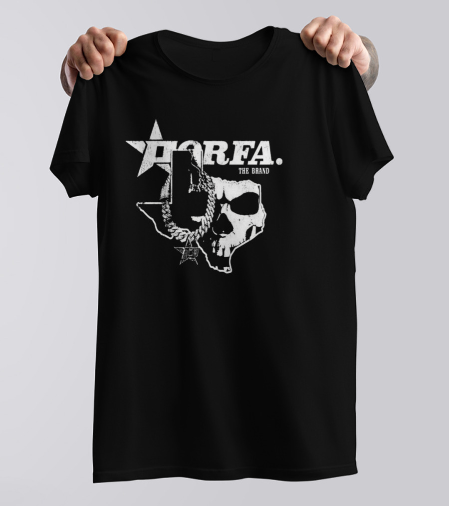 Porfa The Brand Texas Chain Skull Star T-Shirt
