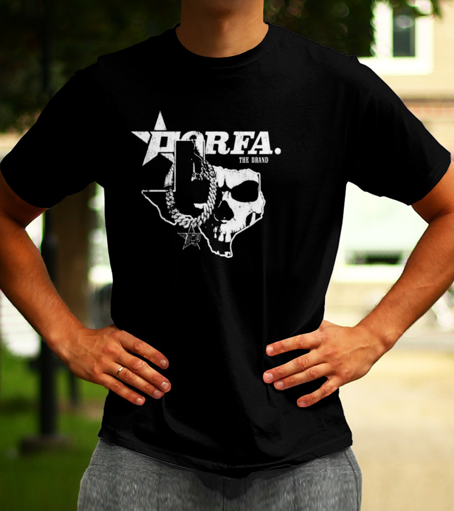 Porfa The Brand Texas Chain Skull Star T-Shirt