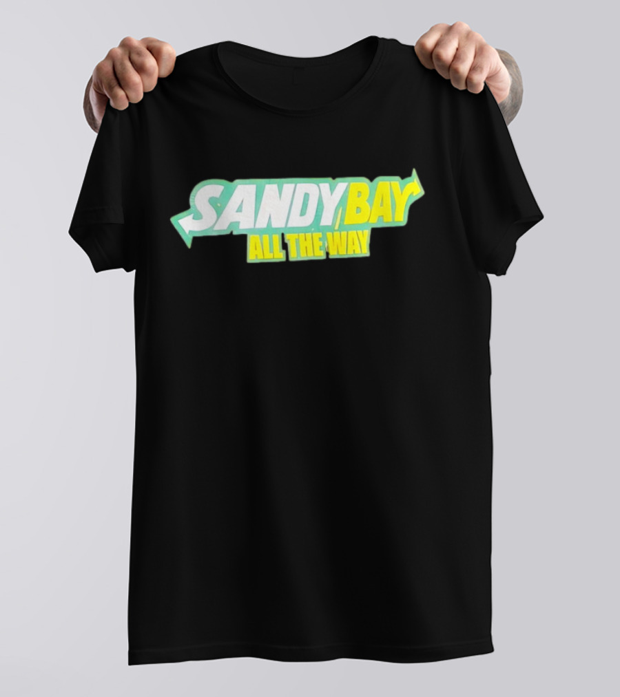 Sandy Bay All The Way Retro Block Text T-Shirt