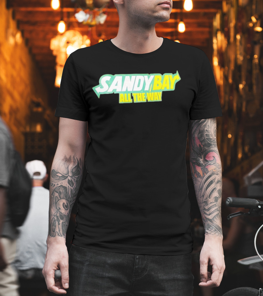 Sandy Bay All The Way Retro Block Text T-Shirt