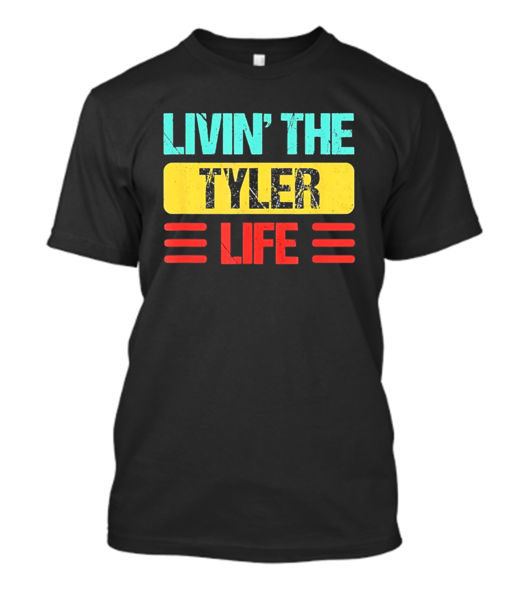 Livin The Tyler Life Retro Color Blocks T-Shirt