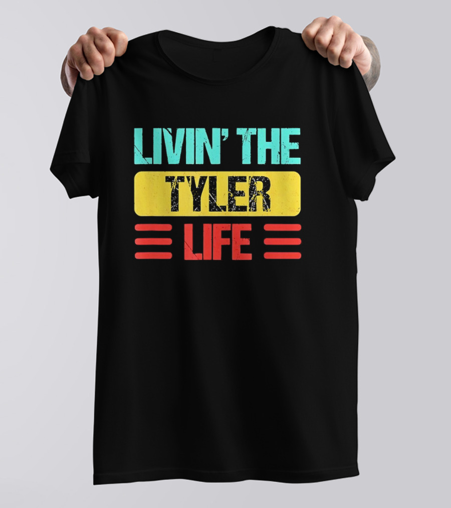 Livin The Tyler Life Retro Color Blocks T-Shirt