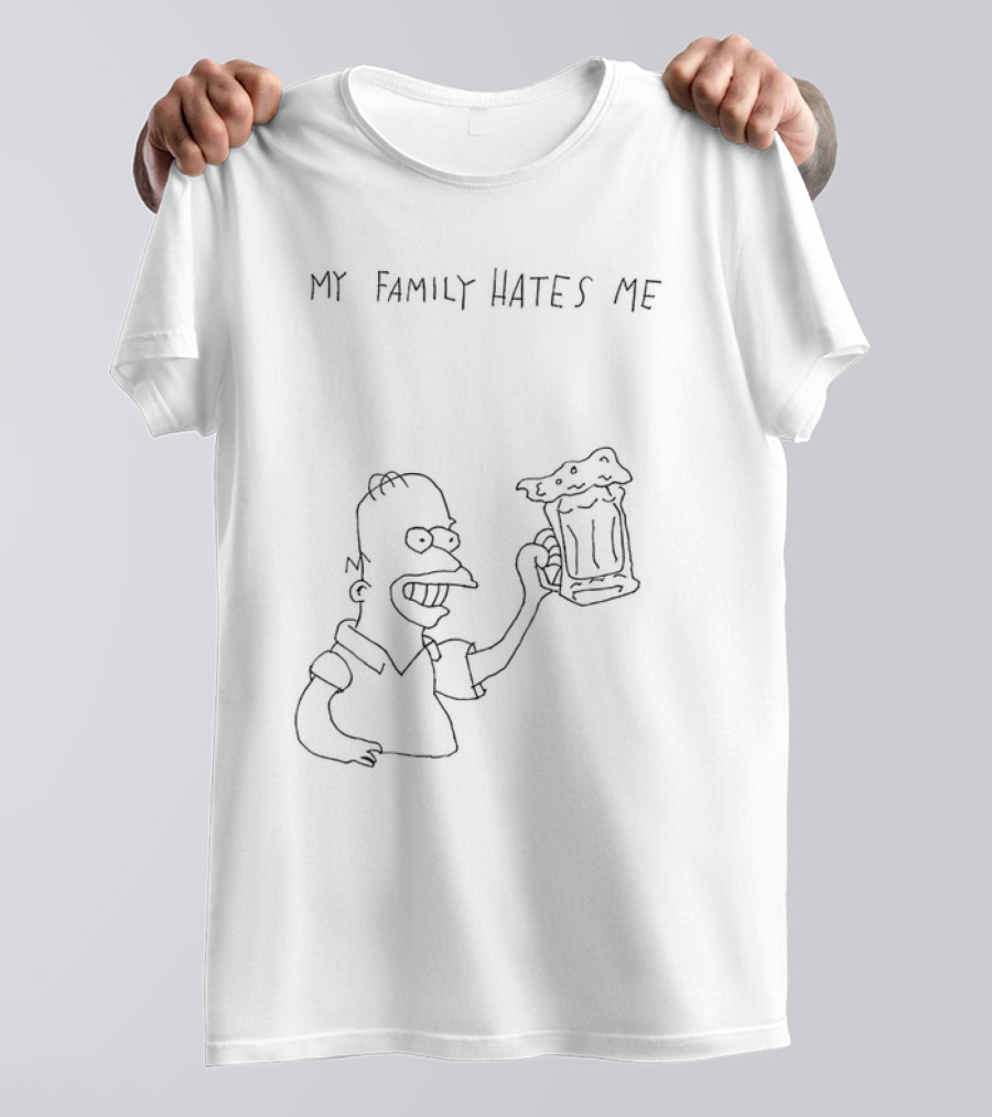 Homer Simpson My Family Hates Me Beer Mug T-Shirt