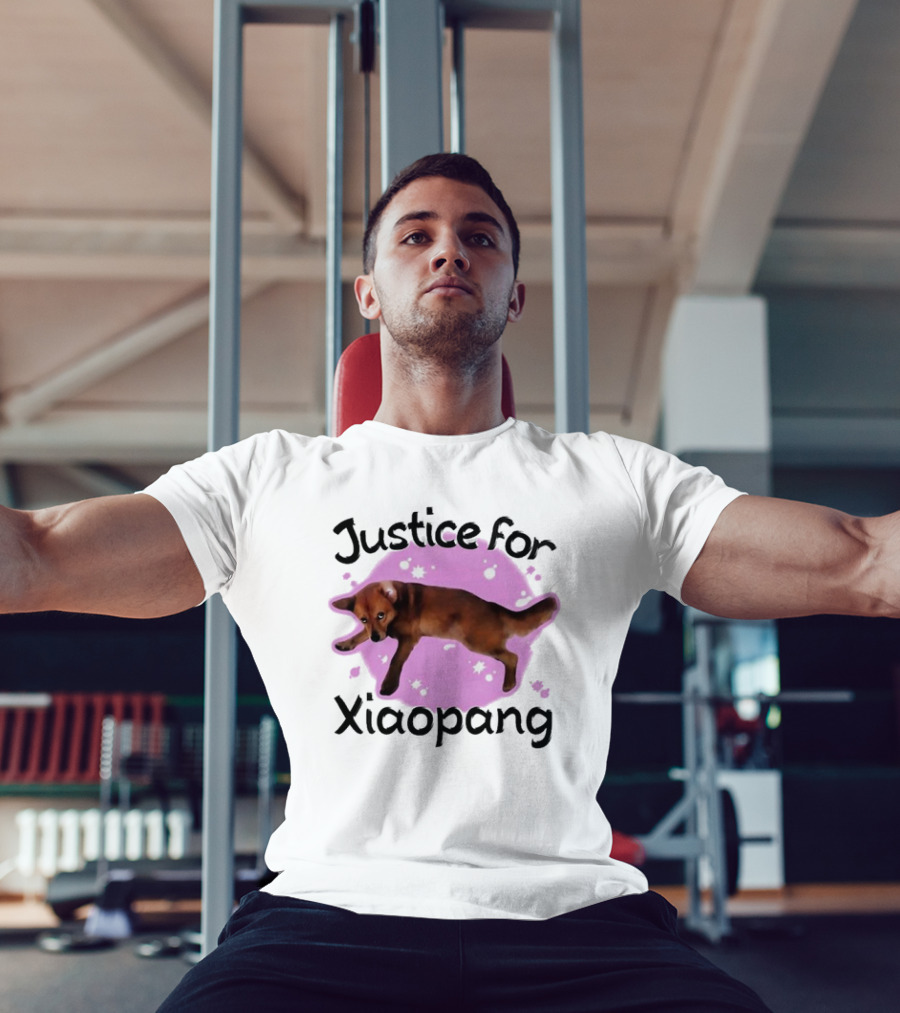 Justice For Xiaopang Cute Animal Pink Starry Circle T-Shirt