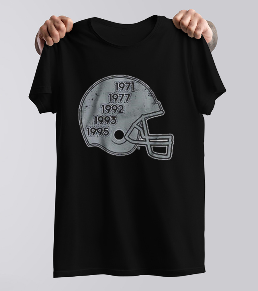 Dallas Football Glory Helmet 1971 1977 1992 1993 1995 T-Shirt