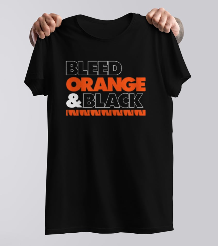 Bleed Orange And Black Team Spirit T-Shirt