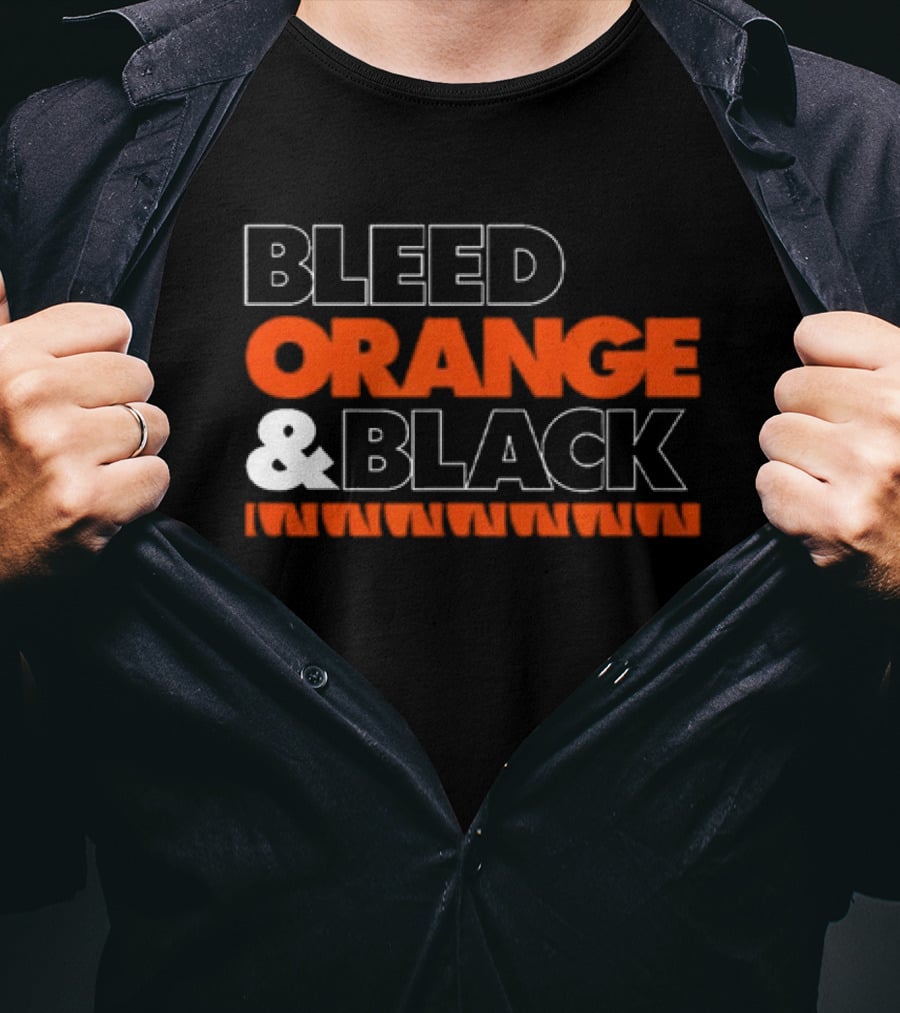Bleed Orange And Black Team Spirit T-Shirt