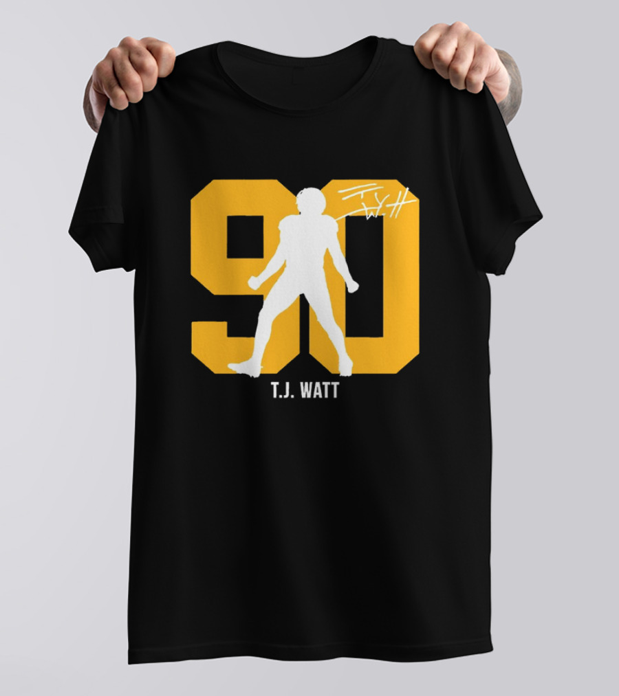 T.J. Watt 90 Silo Signature Number T-Shirt