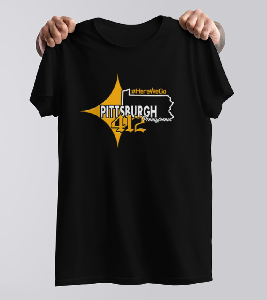 HereWeGo Pittsburgh 412 Pennsylvania T-Shirt