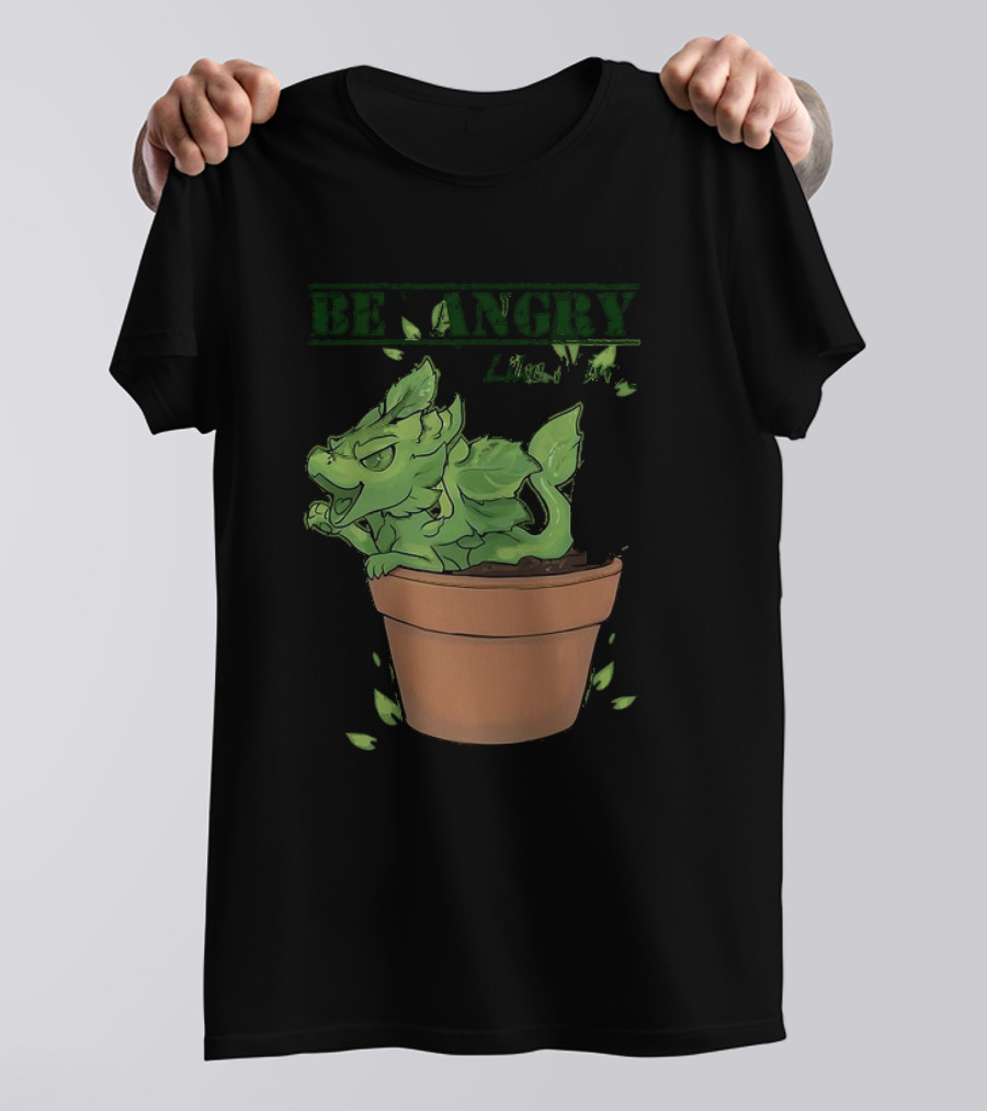 Mint Dragon Be Angry Like Minty In Pot With Leaves T-Shirt