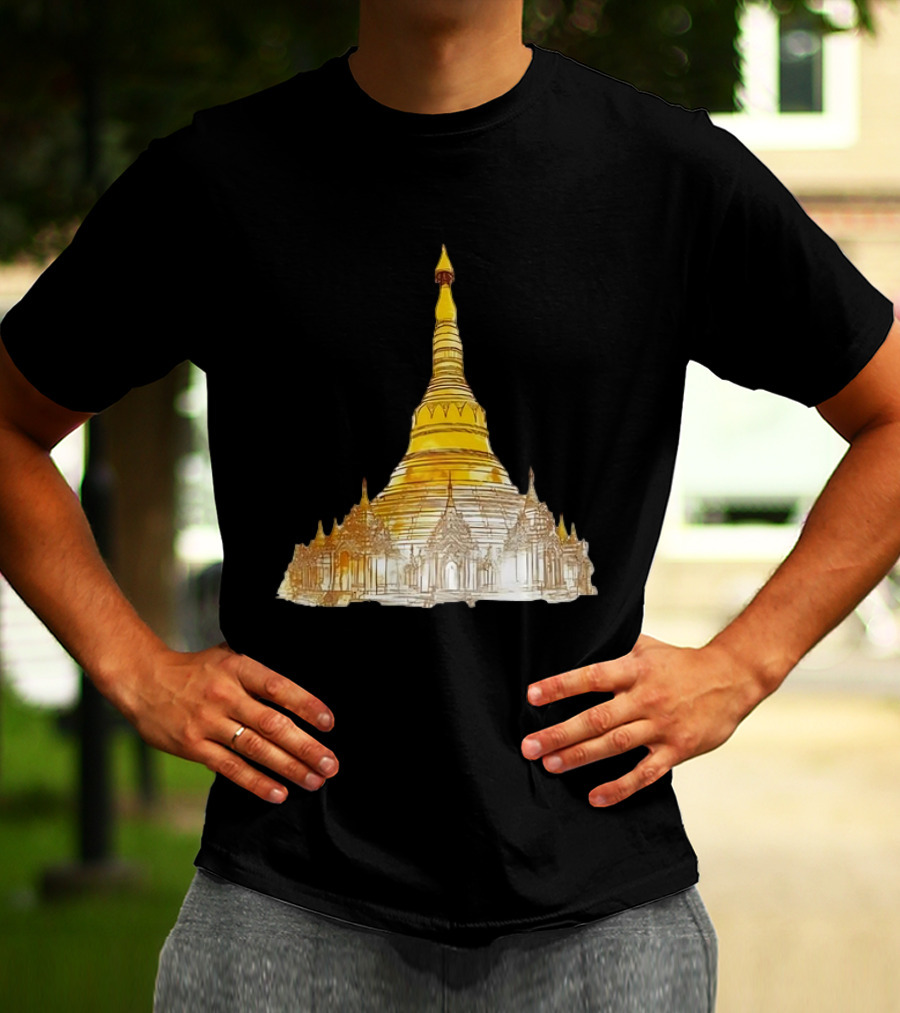 Neuschwanstein Castle Myanmar Pagoda T-Shirt