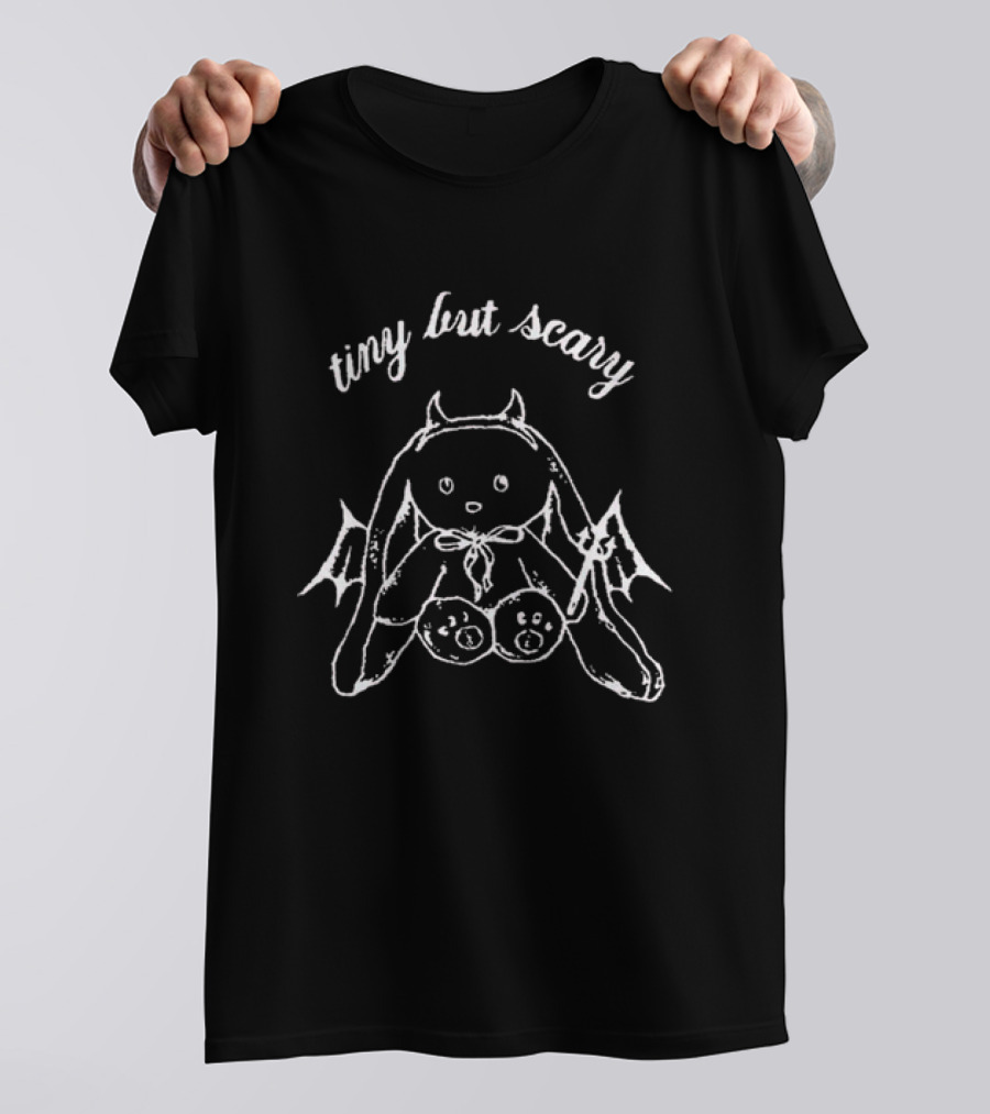 Tiny But Scary Bat-Winged Plush Bunny T-Shirt