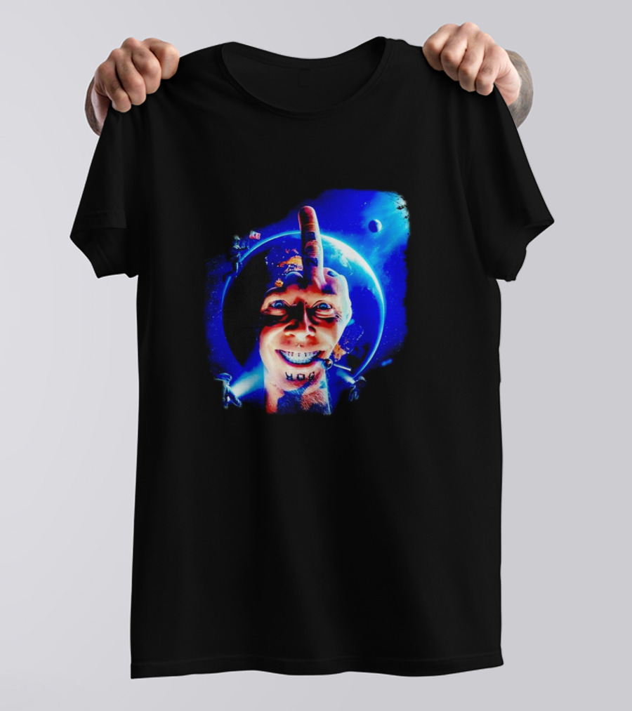 HOG Tom Middle Finger Space Grin T-Shirt