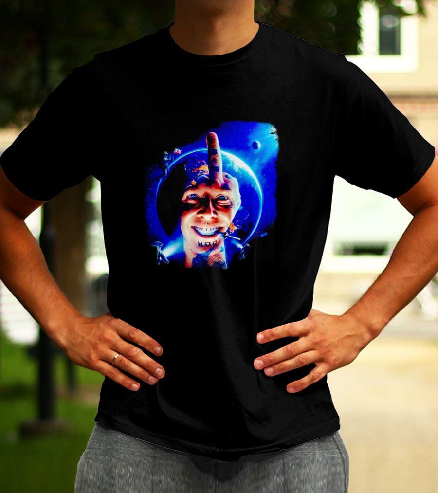HOG Tom Middle Finger Space Grin T-Shirt