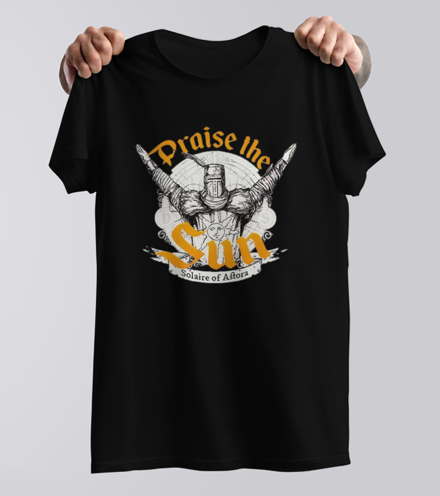 Praise The Sun Solaire Of Astora Dark Souls Iconic Knight T-Shirt