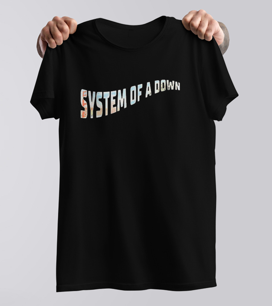 System Of A Down Golden Gate Park San Francisco Styling Text T-Shirt