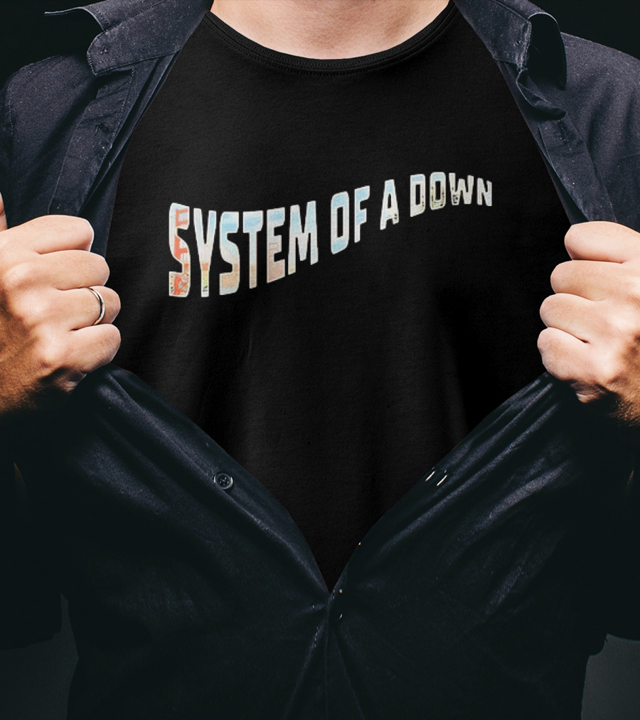 System Of A Down Golden Gate Park San Francisco Styling Text T-Shirt