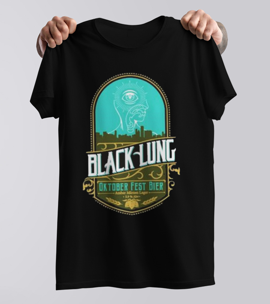 Black Lung Oktoberfest Fest Bier Amber Märzen Lager 5.5 Abv T-Shirt