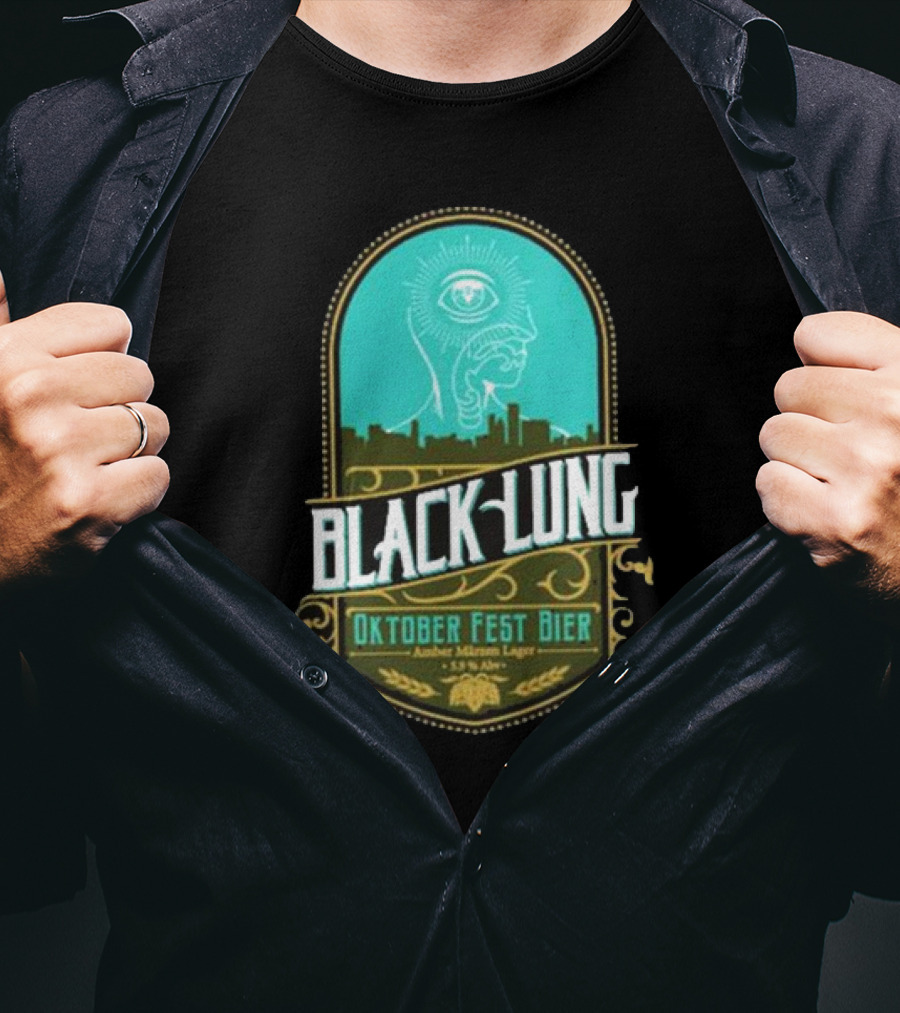 Black Lung Oktoberfest Fest Bier Amber Märzen Lager 5.5 Abv T-Shirt