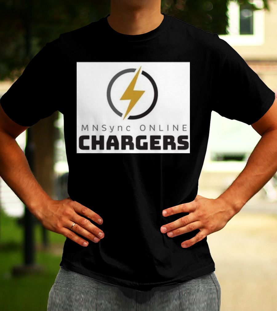 MNSync Online Chargers Lightning Bolt Emblem T-Shirt