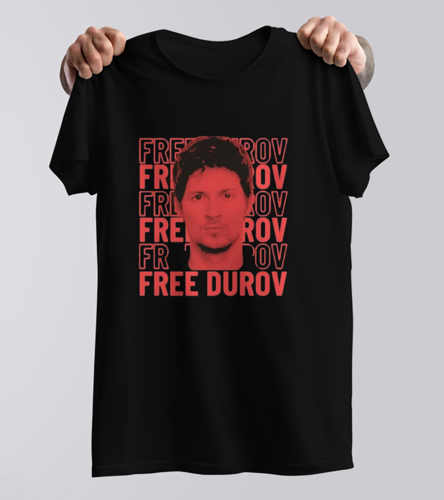 FREE DUROV Pavel Durov Stacked Repeat T-Shirt
