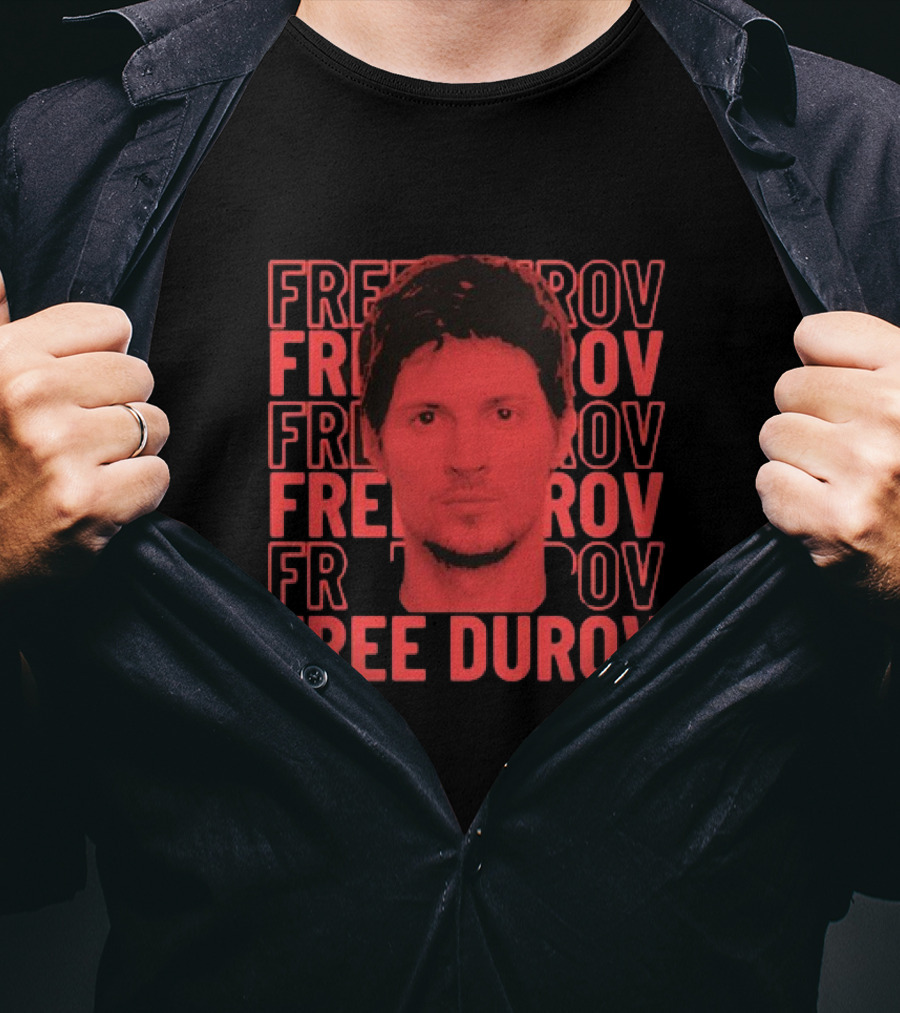 FREE DUROV Pavel Durov Stacked Repeat T-Shirt